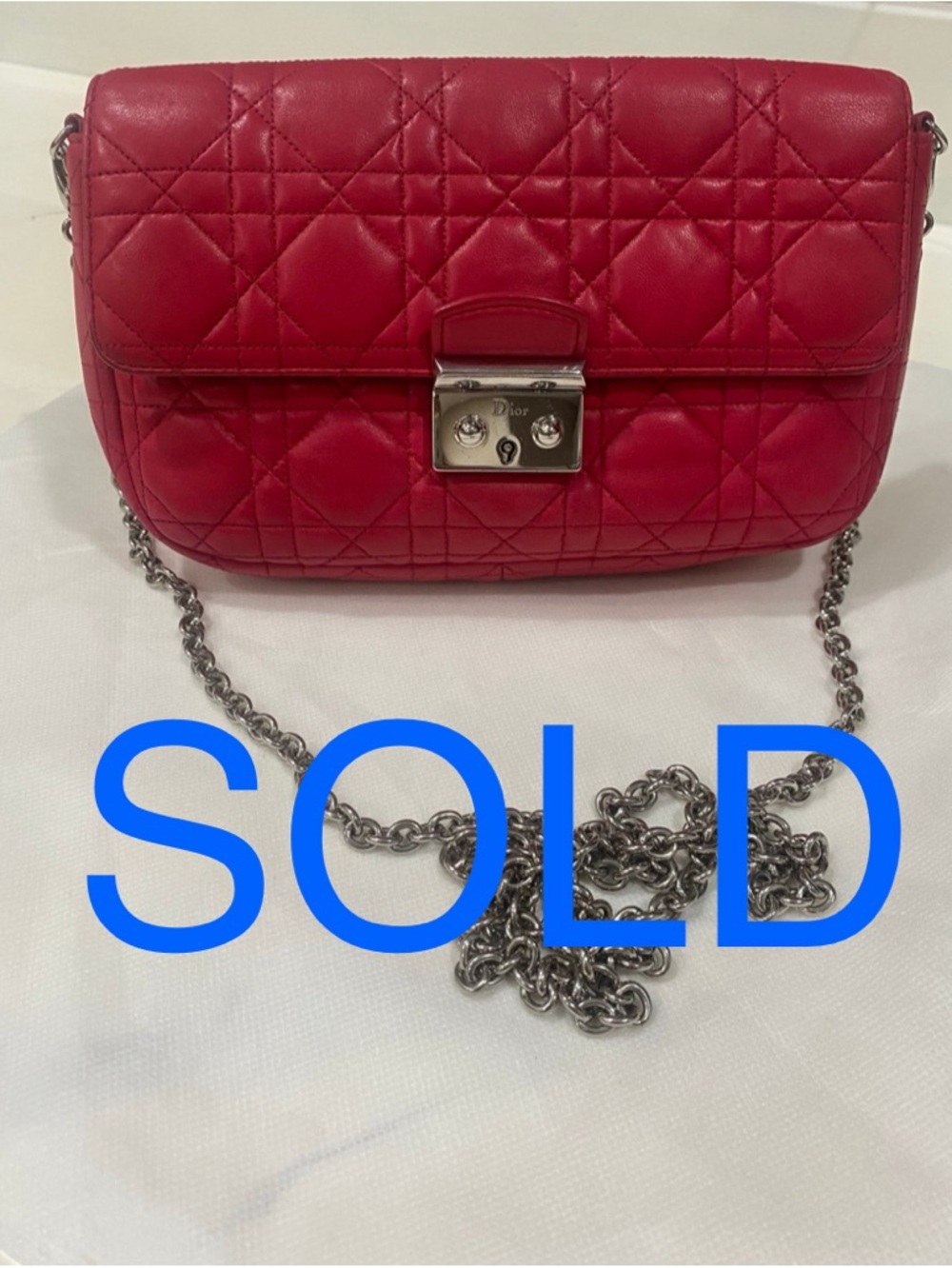 ***SOLD***Miss Dior Quilted Leather Chain Bag
